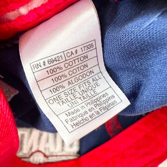 NFL Reebok Blue Vintage Y2K Embroidered Patch Spellout New York Giants Hat Cap - Picture 6 of 6